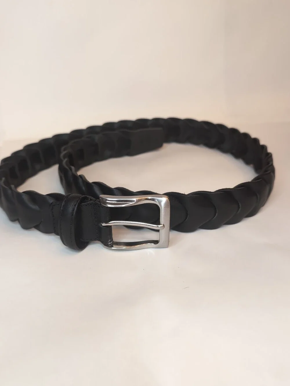 Tommy Bahama Black Braided leather Belt. Size 36